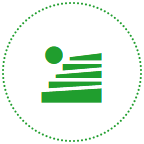 green dot and steps icon
